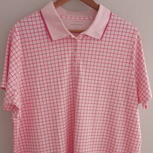 'LANDS END' 100%Cotton Pink Golf Shirt Size 2X (20 - 22)